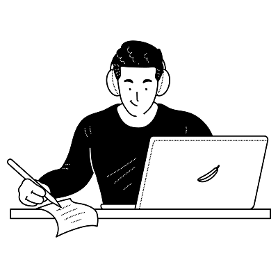 Lavoratore alla scrivania